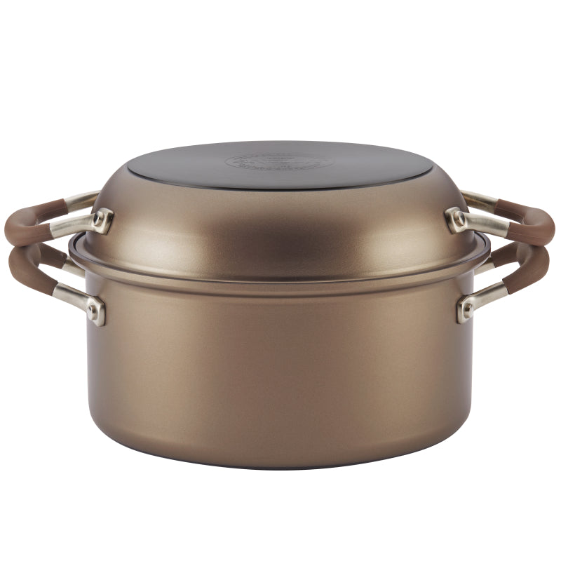 Anolon Advanced 2-in-1 Nonstick Dutch Oven With 11-Inch Everything Pan Lid, 5-Quart, Bronze