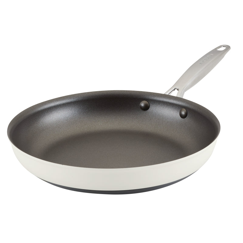 Anolon Achieve Hard Anodized Nonstick Frying Pan, 12-Inch, Cream