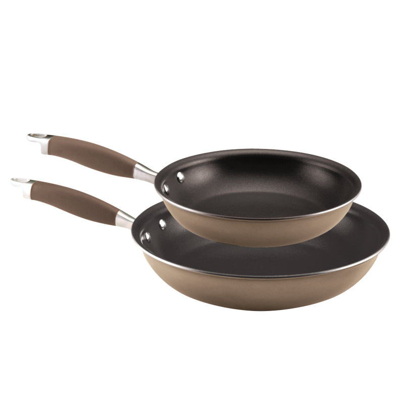 Anolon Advanced Hard Anodized Nonstick Frying Pan Set, 2-Piece, Bronze