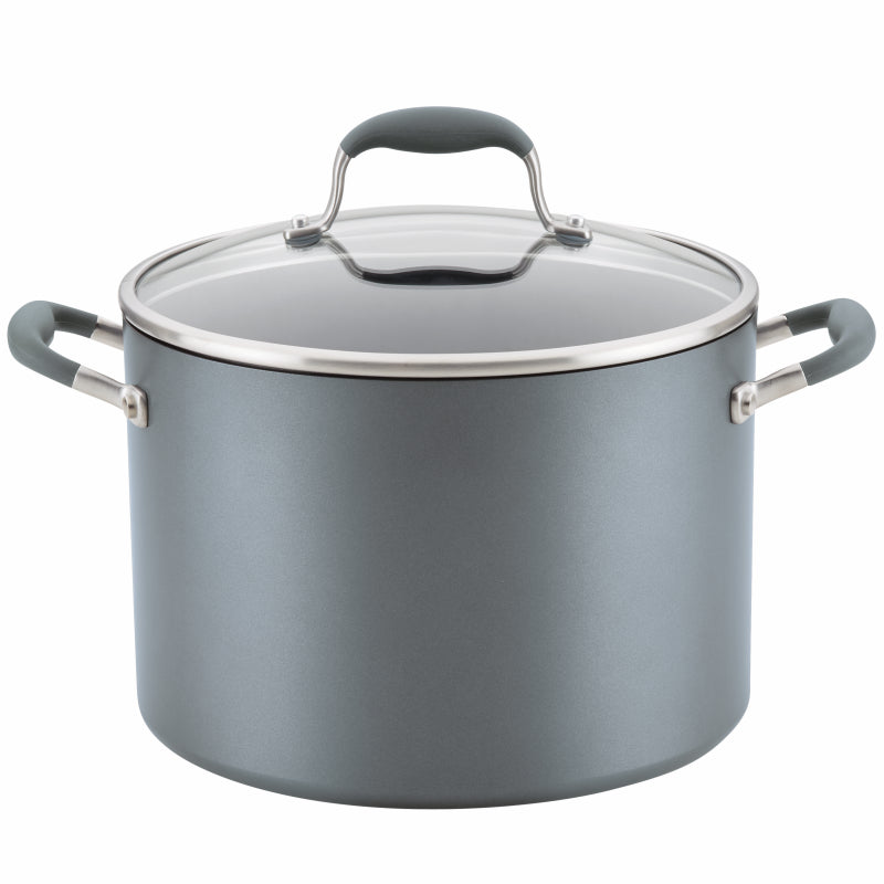 Anolon Advanced Home Hard-Anodized Nonstick Stockpot with Lid, 10-Quart, Moonstone