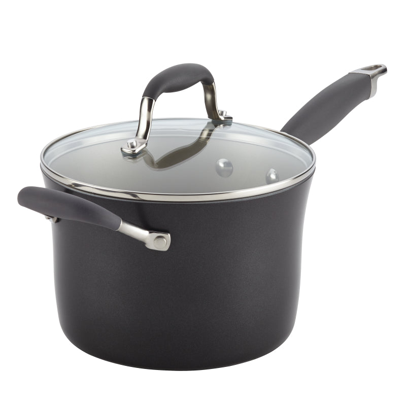 Anolon Advanced Pewter 4-Quart Saucepan With Lid Pewter