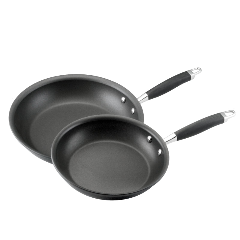 Anolon Advanced Hard Anodized Nonstick Frying Pan Set, 2-Piece, Gray