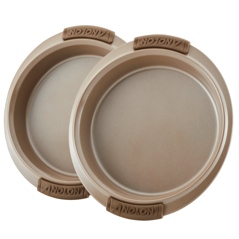 Anolon Advanced Bakeware 9-Inch Nonstick Layer Cake Pan Set, 2-Piece, Bronze