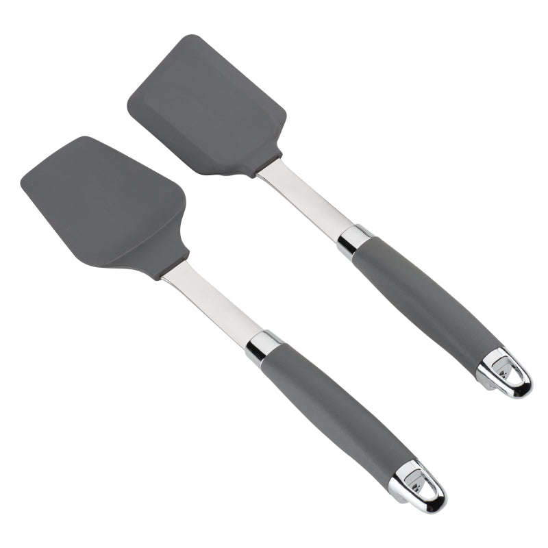 Anolon SureGrip Tools and Gadgets Nonstick Spatula Spoonula Utensil Set, 2-Piece, Graphite
