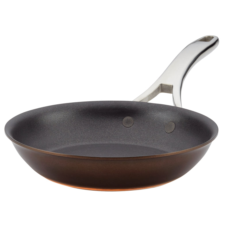 Anolon Nouvelle Copper Luxe Hard-Anodized Nonstick Skillet, 8.5-Inch, Sable