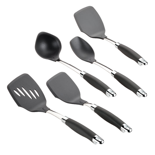 Anolon Tools and Gadgets SureGrip Nonstick Kitchen Utensil Set, 5-Piece, Graphite