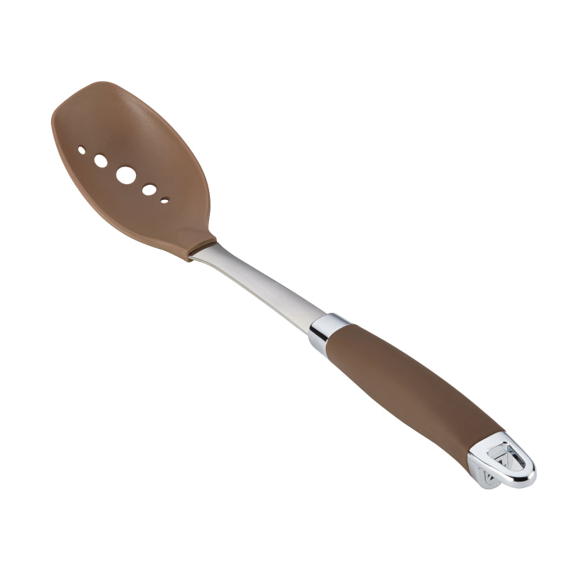 Anolon Teak Tools & Gadgets 13.25" Slotted Spoon Bronze