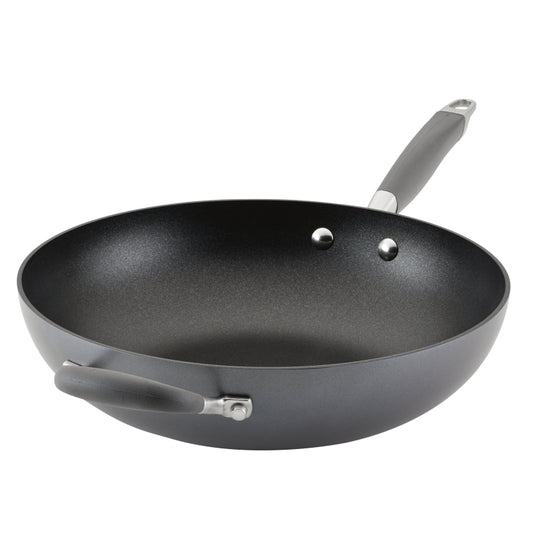 Anolon Advanced Home Hard-Anodized Nonstick Stir Fry Pan, 12-Inch, Moonstone