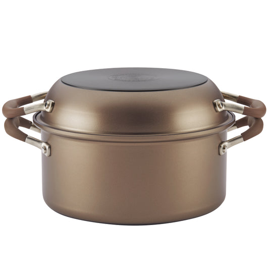 Anolon Advanced 2-in-1 Nonstick Dutch Oven With 11-Inch Everything Pan Lid, 5-Quart, Bronze