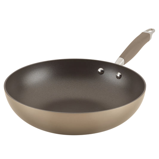 Anolon Advanced Home Hard-Anodized Nonstick Stir Fry Pan, 12-Inch, Bronze