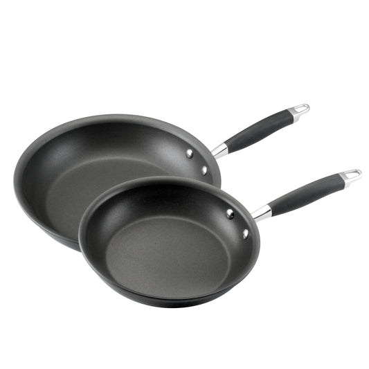 Anolon Advanced Hard Anodized Nonstick Frying Pan Set, 2-Piece, Gray