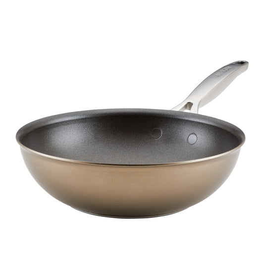 Anolon Ascend Hard Anodized Nonstick Stir Fry Pan, 10-Inch, Bronze
