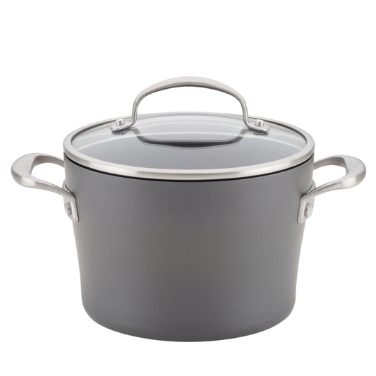 Anolon Allure 4 Quart Covered Saucepot Gray