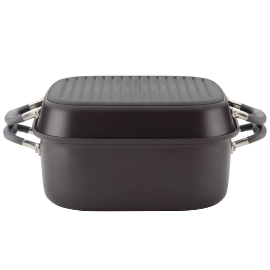 Anolon Advanced Hard Anodized Nonstick Two Step Meal Combo Cookware Set, 2-Piece, Gray