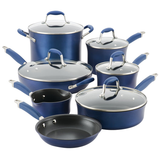 Anolon Advanced Indigo 12-Piece Cookware Set, Indigo