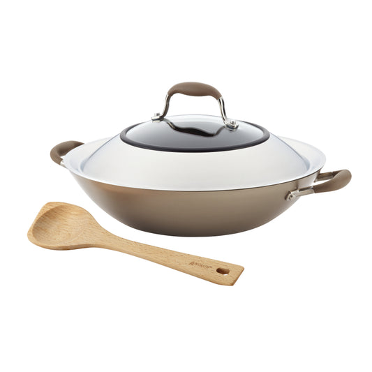 14-Inch Covered Wok with Spoon