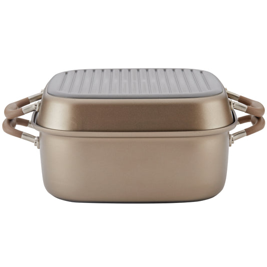 Anolon Advanced Hard Anodized Nonstick Two Step Meal Combo Cookware Set, 2-Piece, Bronze