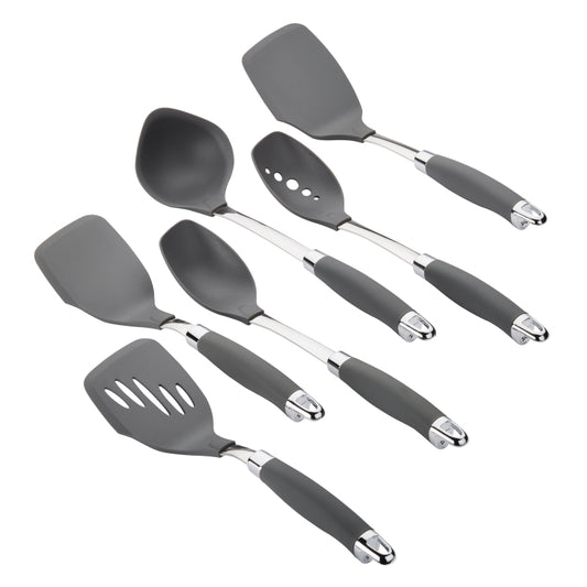 Anolon Tools and Gadgets SureGrip Nonstick Kitchen Utensil Set, 6-Piece, Graphite